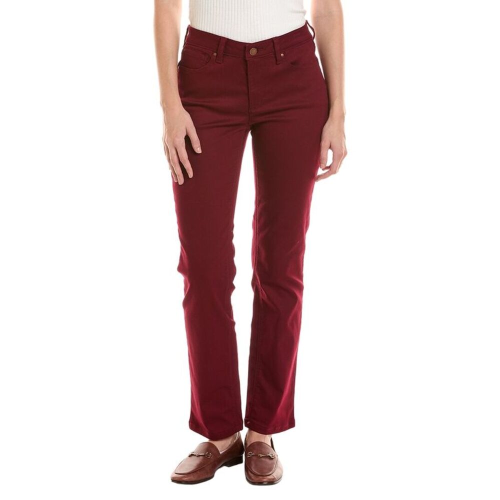 Jones New York Womens Lexington Straight Denim Pant, Red